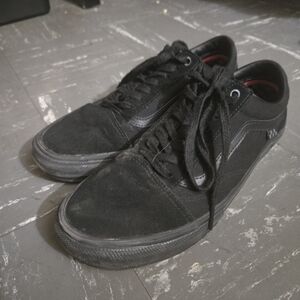 Black Low-Top Suede & Canvas Men's Sneakers
